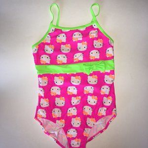 NEW! One-Piece Swimsuit - Hello Kitty Face Print